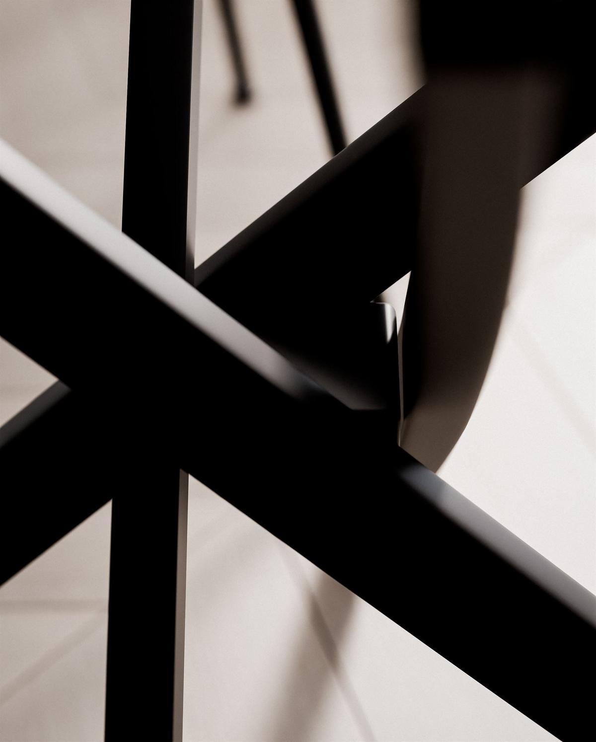 ESSTISCH BEIRA Runder Tisch 90 cm mit Glasplatte und Schwarz Tischbeine - Schwarz, Metall (90/90/72cm) - Lookway