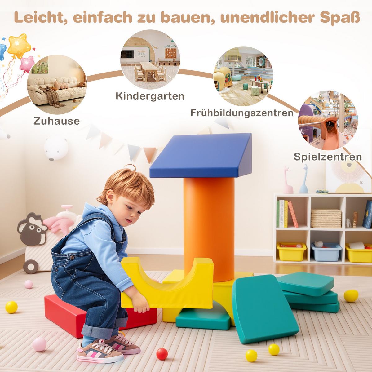 SCHAUMSTOFFBLOCK Farbig (10-teilig) - Multicolor, Kunststoff (50/25/50cm) - COSTWAY