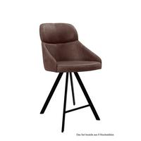 THEKENSTUHL drehbar (8er-Set) Diljana 52x99x63 Schwarz/Braun - Schwarz/Braun, Kunststoff (63/99/52cm) - 58aufmkessel