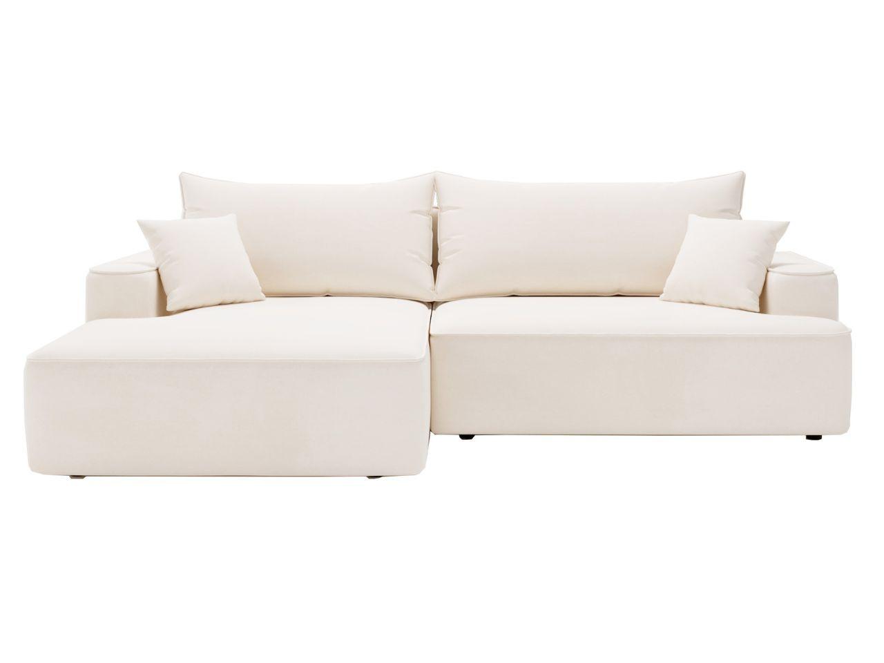 ECKSOFA California Creme Links - Creme, Holz/Textil (165/270cm) - Graingold