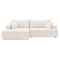 ECKSOFA California Creme Links - Creme, Holz/Textil (165/270cm) - Graingold