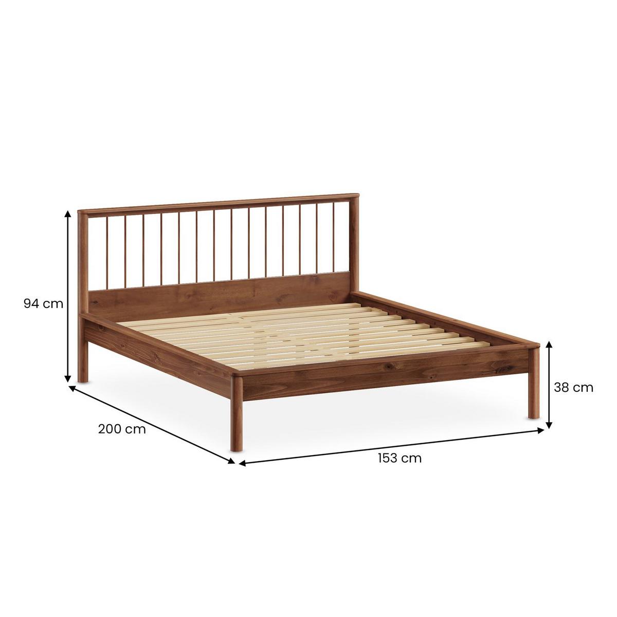 BETT APOANA 140x190 cm Kastanie - Kastanienfarben, Holz (140/190cm) - IDIMEX