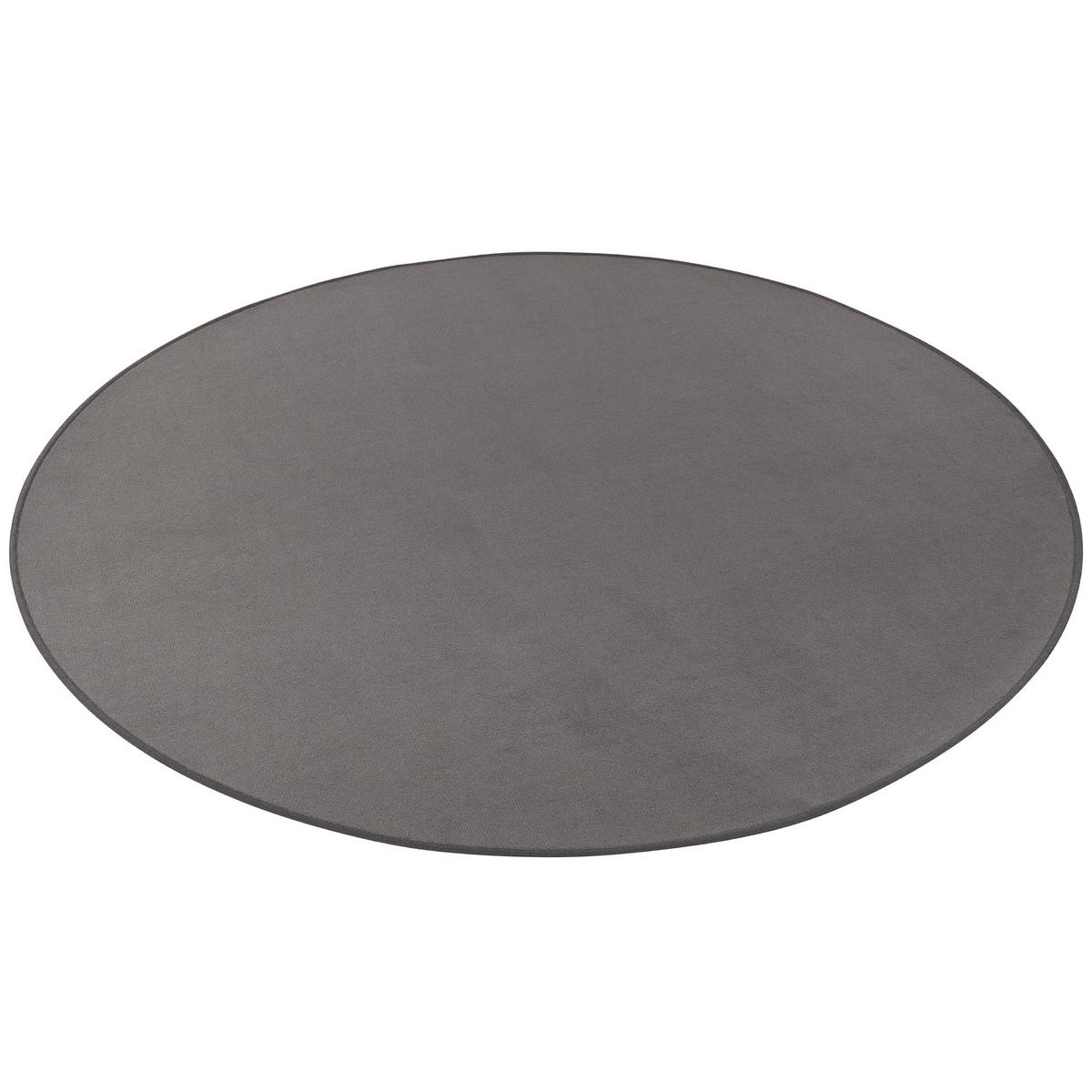BASIC VELOURS TEPPICH CARLA RUND - Anthrazit, Textil (100/100cm) - Snapstyle