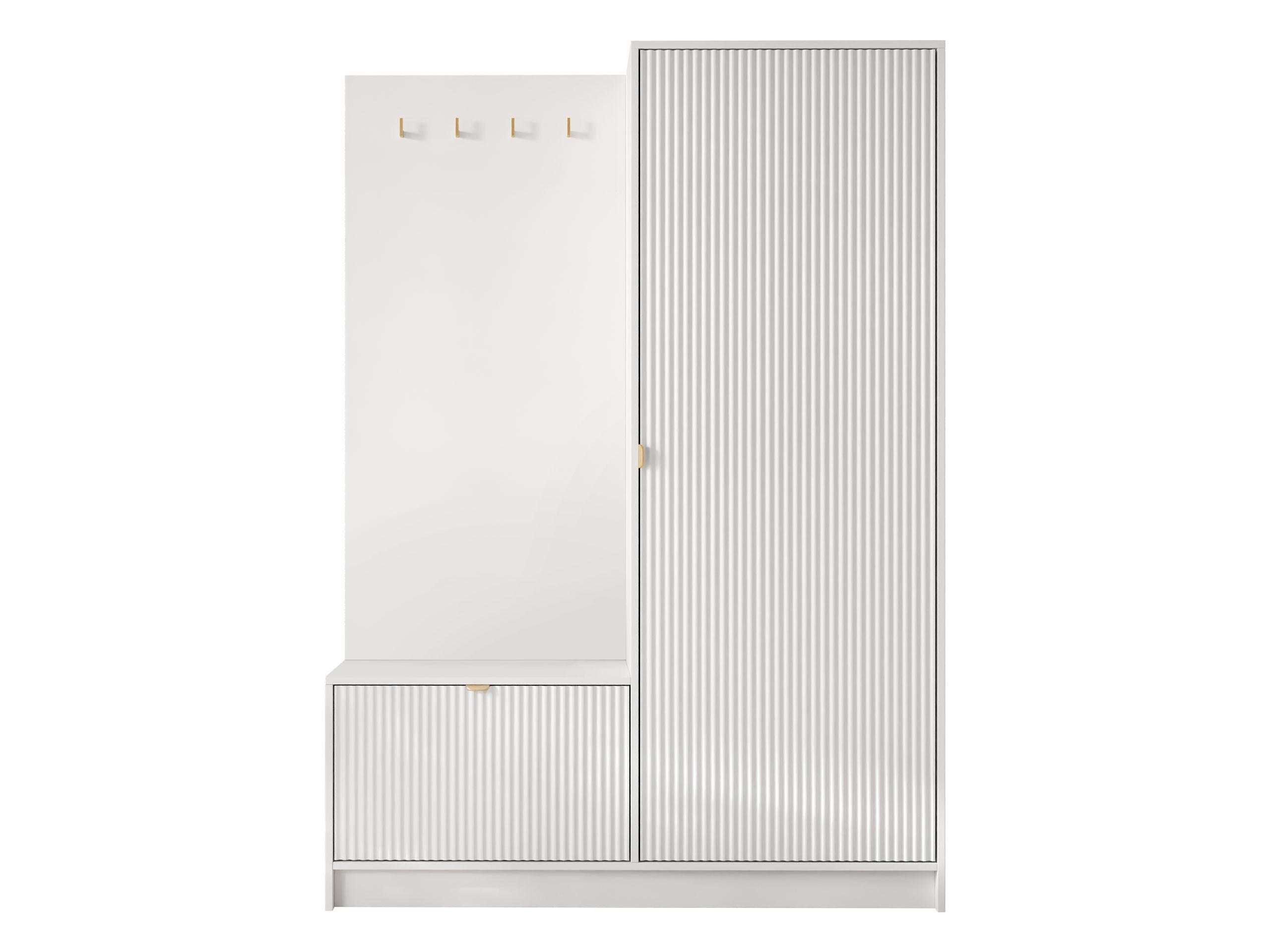 GARDEROBE Tireno - Weiß, Holzwerkstoff/Kunststoff (120/180/40cm) - MIRJAN24