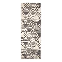BAUMWOLLTEPPICH-LÄUFER Delphi geometrisch 66/200 cm - Schwarz, Textil (66/200cm) - Homescapes