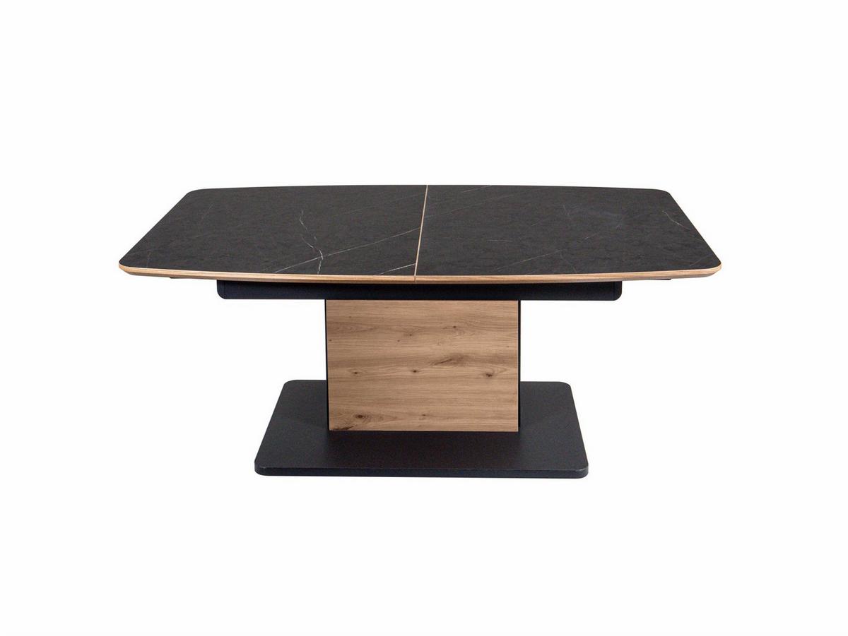 COUCHTISCH höhenverstellbar und ausziehbar Cori 120x56x70 HPL Nero - Wildeiche/Schwarz, Holzwerkstoff (120/70/70cm) - 58aufmkessel