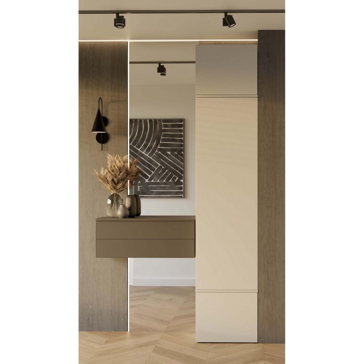 FLURSCHRANK - Garderobenschrank mit Stauraum Kaschmir 50/238/35 - Kaschmir, Holzwerkstoff (50/238/35cm) - RAUMHIRSCH FURNITURE