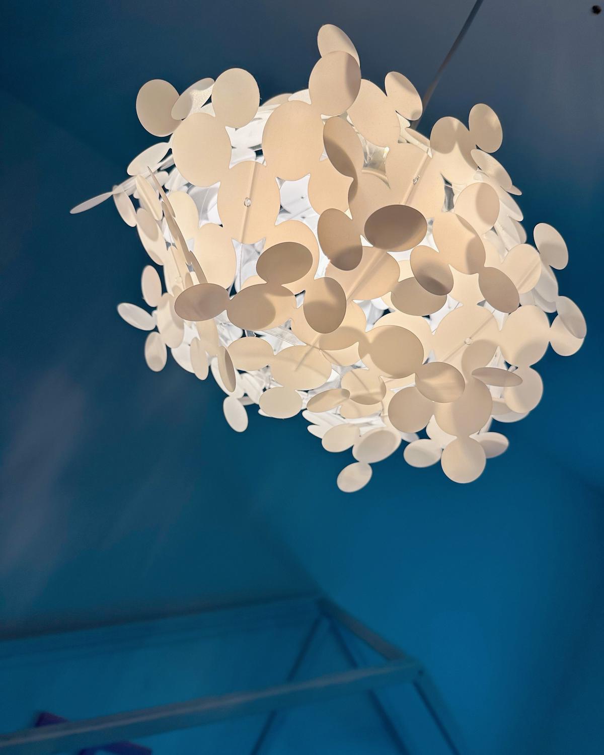 HÄNGELEUCHTE Weiß Lamone - Creme, Kunststoff (40/40/120cm) - Beliani