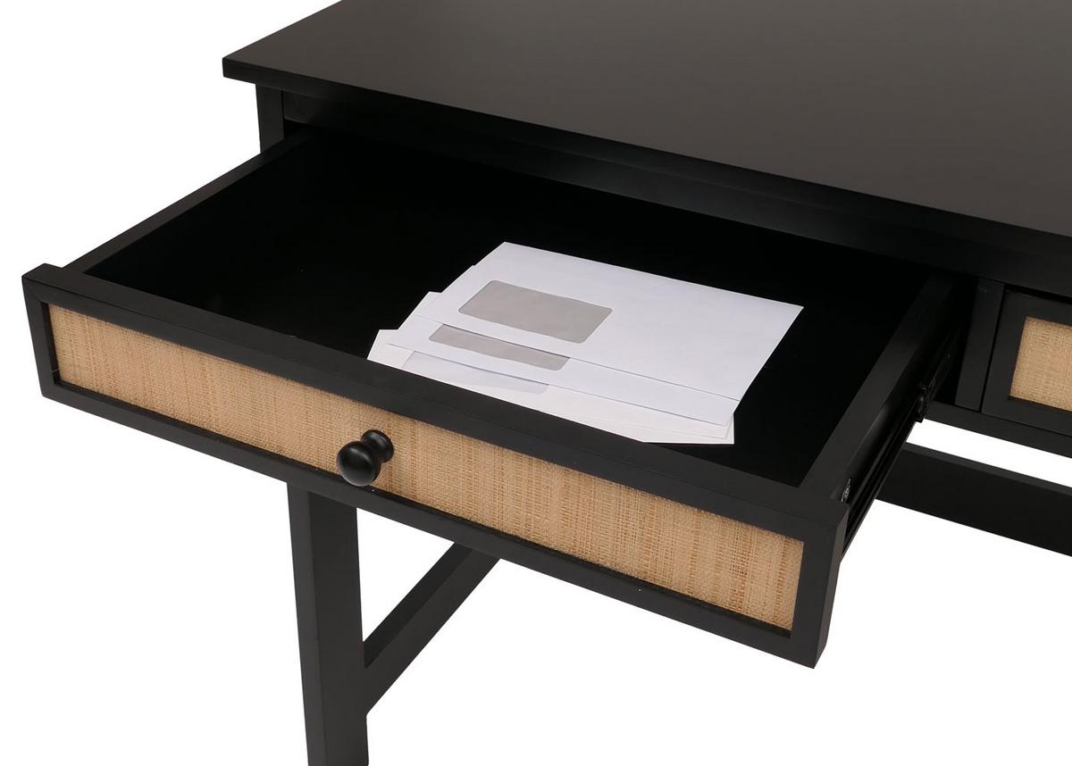 SCHREIBTISCH quadratisch Schwarz - Schwarz, Holz (60/110/78cm) - MCW