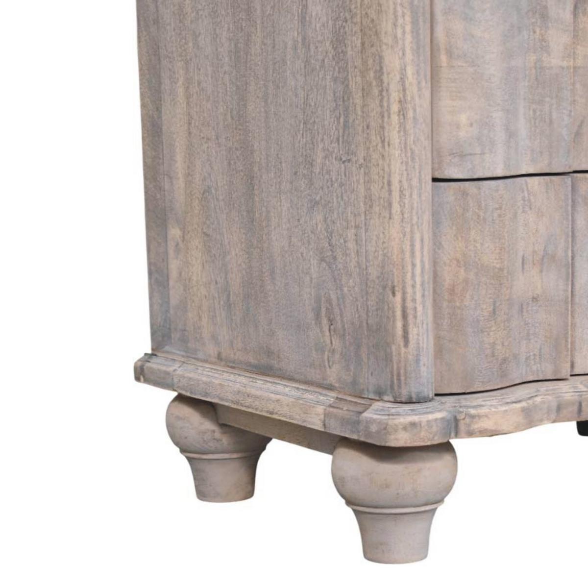 NACHTTISCH mit Acid-Wash-Finish, 3 Schubladen, grau - Grau, Holz (55/63/40cm) - Artisan Furniture