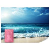 FOTOTAPETE Meer Wellen Strand Landschaft 3D 100x70 - Blau/Beige, Papier (100/70cm) - Muralo