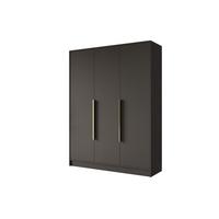 KLEIDERSCHRANK - PORTO - 150 - Schwarz - Goldfarben/Schwarz, Holzwerkstoff (150/200/51cm) - ALTDECOR