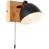 WANDLEUCHTE Celia 99793/06 - Schwarz, Metall (12.5/13/19cm) - Brilliant
