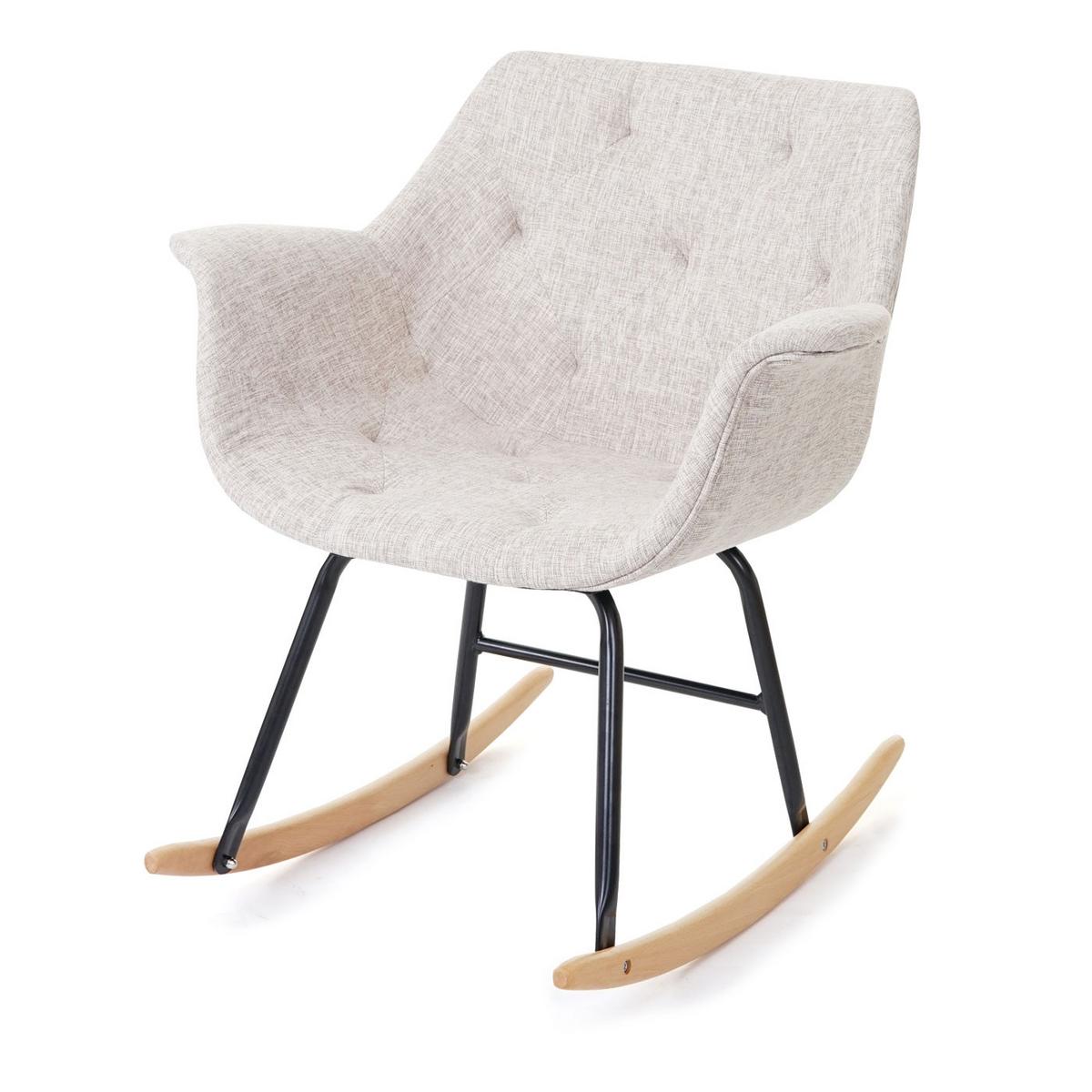 SCHAUKELSTUHL Beige, Grau - Beige/Grau, Textil (69/76/70cm) - MCW