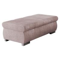 POLSTERHOCKER Bangkok Groß - Hellrosa/Silberfarben, Holz/Kunststoff (120/39/60cm) - MIRJAN24