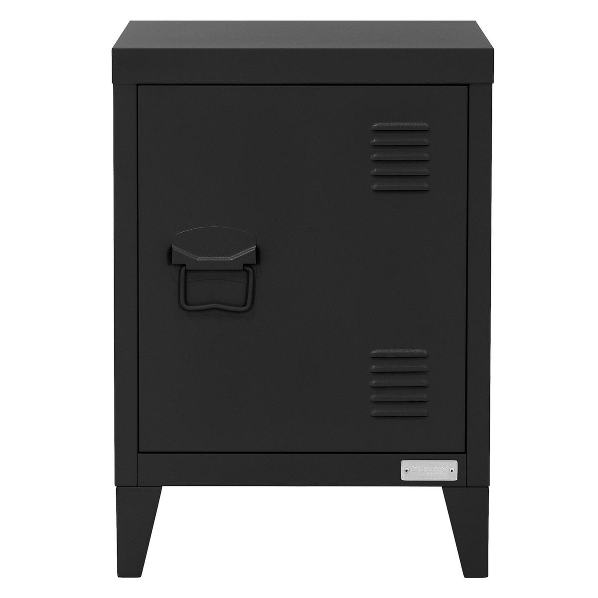NACHTTISCH Schwarz 40x30x58 cm aus Stahl - Schwarz, Metall (40/58/30cm) - ML-DESIGN