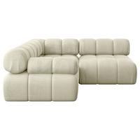 ECKSOFA modulares Sofa Mende-L1 - 190x190x70 cm Beige Velours - Beige, Holzwerkstoff/Textil (190/190cm) - ALTDECOR