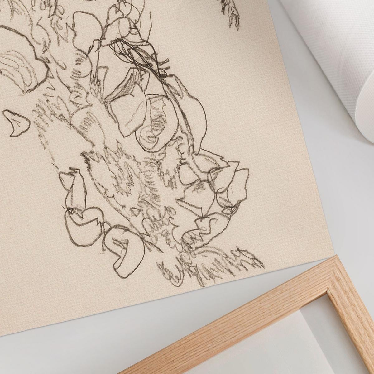 POSTER - 29x21 cm (A4) - Egon Schiele - Gebirgsbach - Beige, Textil (29.7/21/0.1cm) - TULUP