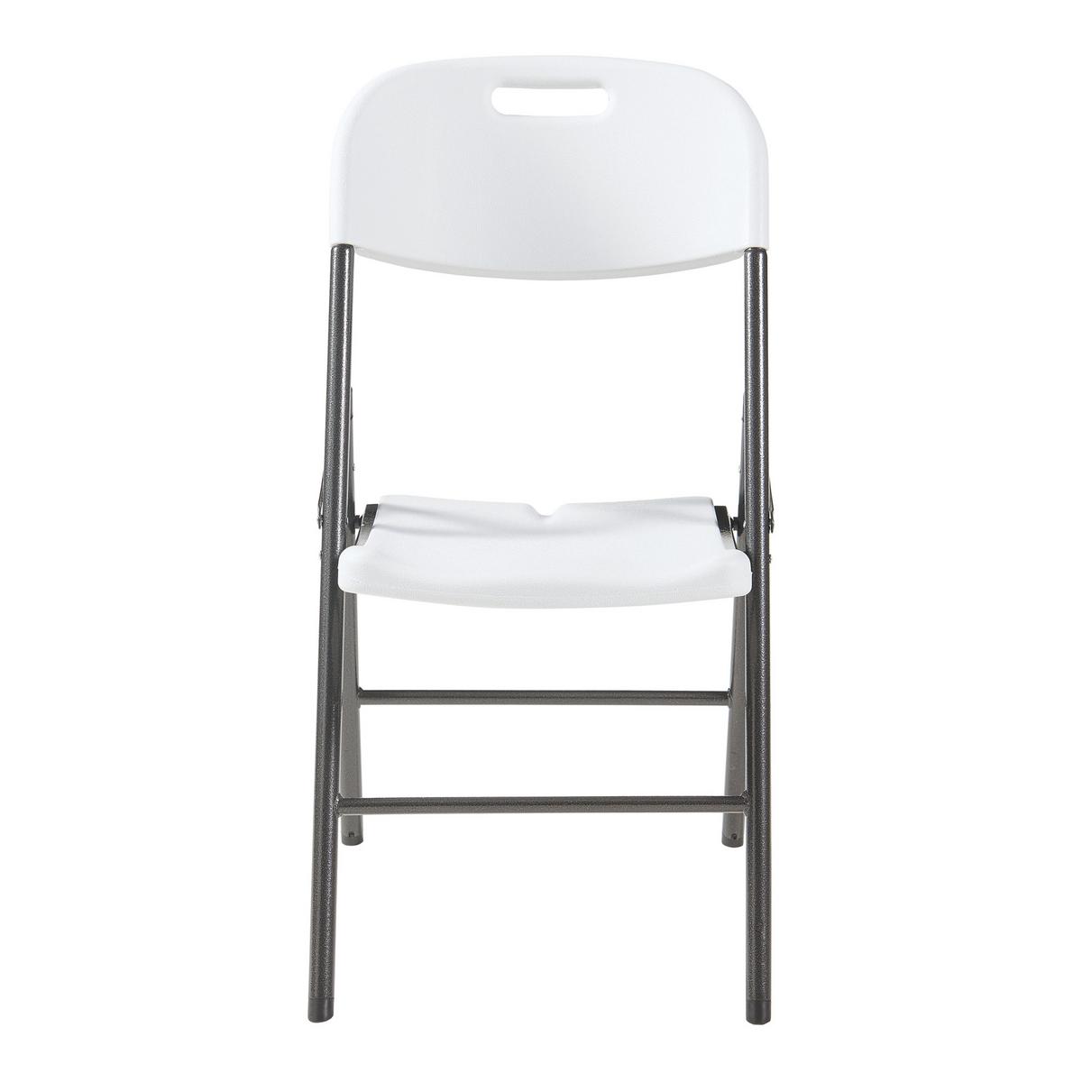 KLAPPSTUHL Ljusnarsberg - Weiß, Kunststoff/Metall (46/87/53cm) - [en.casa]