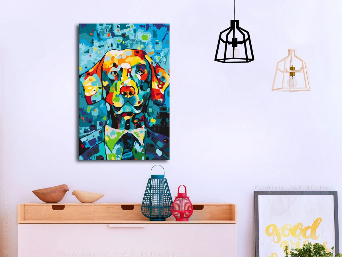 MALEN NACH ZAHLEN 40/50 cm - Multicolor, Textil (1.4/50cm) - KUNSTLOFT