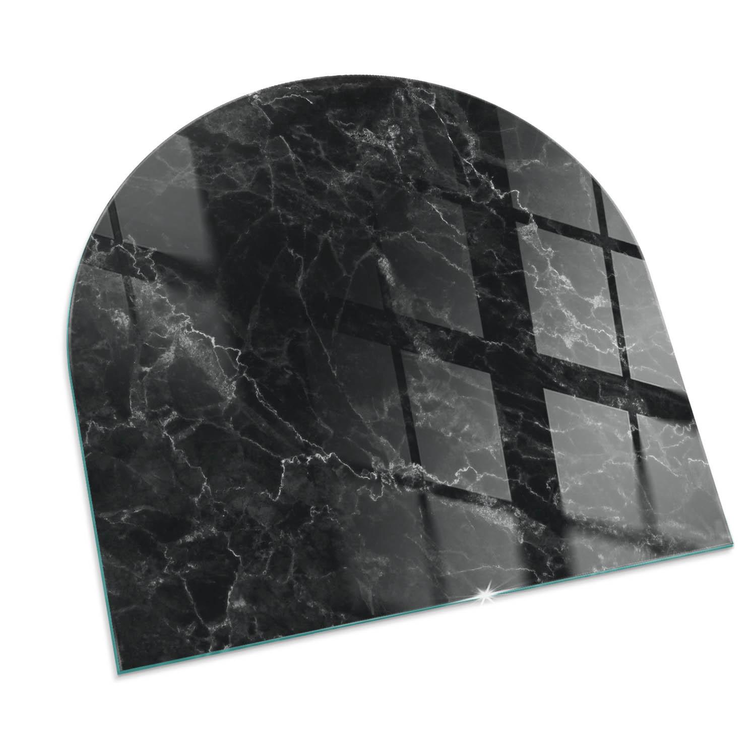 GLASPLATTE für Kamin 100x100 cm - Schwarz, Glas (100/100/0.4cm) - TULUP