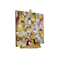 ACRYLBILD HANDGEMALT 80/80 cm - Gelb, Holz/Textil (80/80cm) - KUNSTLOFT