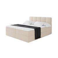 BOXBETT mit Matratze H3 - FAMA - 200x200 cm Beige Poso - Ecru, Holzwerkstoff (200/200cm) - ALTDECOR