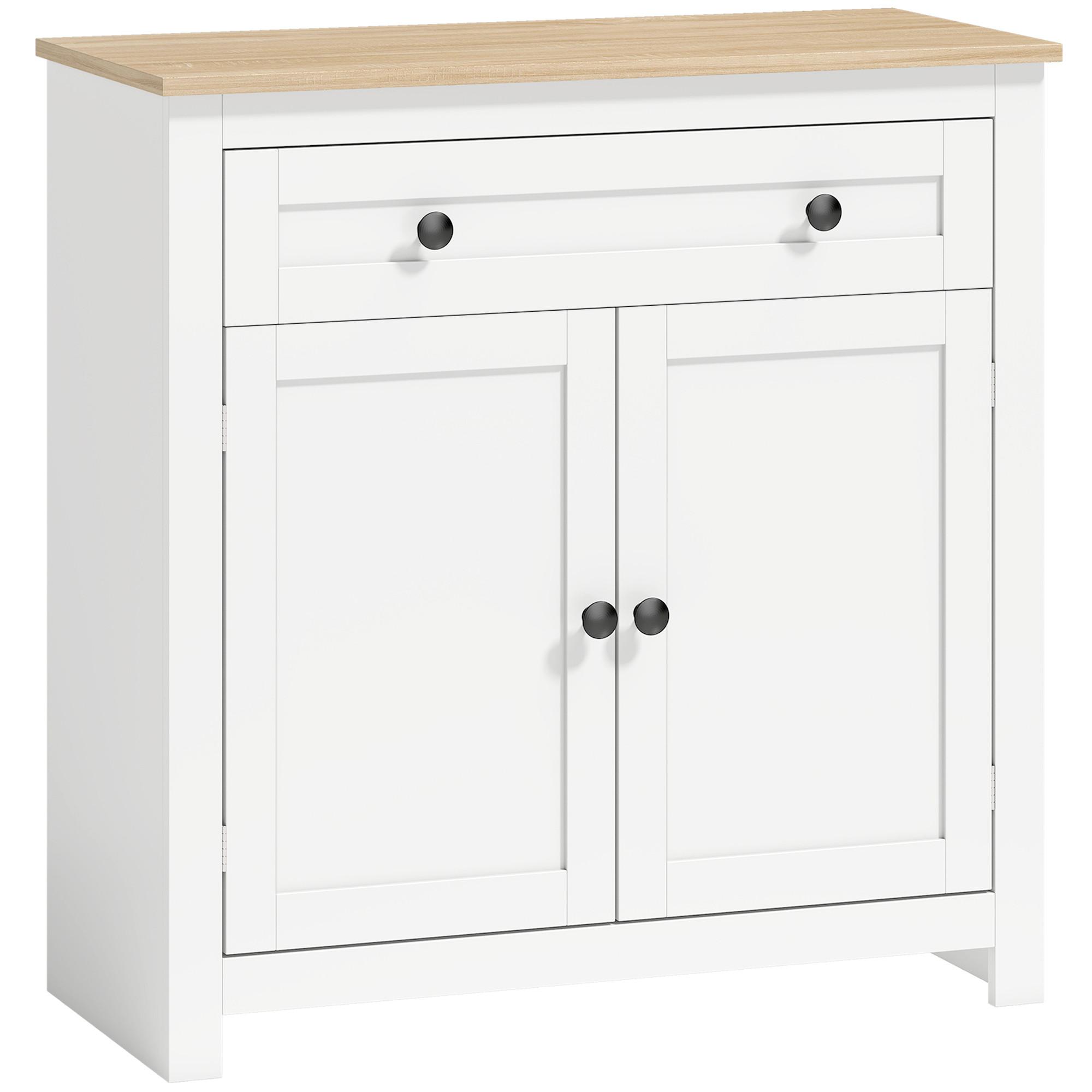 SIDEBOARD Spanplatte Weiß - Weiß, Holzwerkstoff (35/80/78.5cm) - HOMCOM
