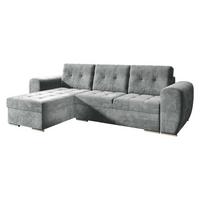ECKSOFA Bari - Silberfarben/Grau, Holz/Textil (256/157cm) - MIRJAN24