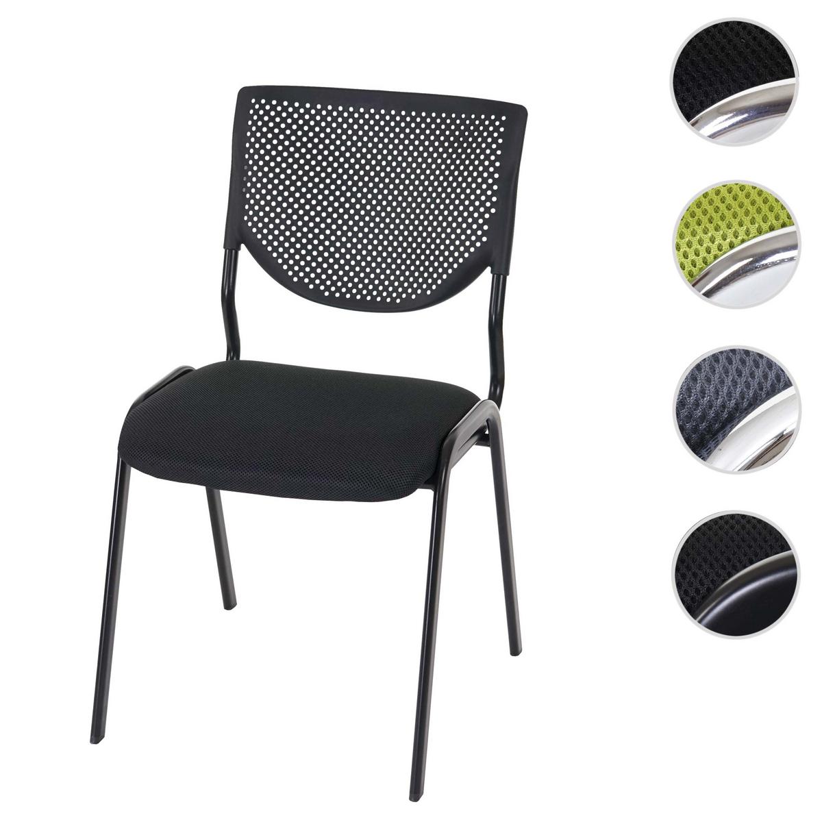 BESUCHERSTUHL Schwarz - Schwarz, Textil (49/83/58cm) - MCW