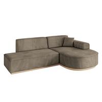 ECKSOFA Ottomane Rechts ARRIO-L1 - 243x171x83 cm Braun - Braun, Holzwerkstoff/Textil (243/171cm) - ALTDECOR