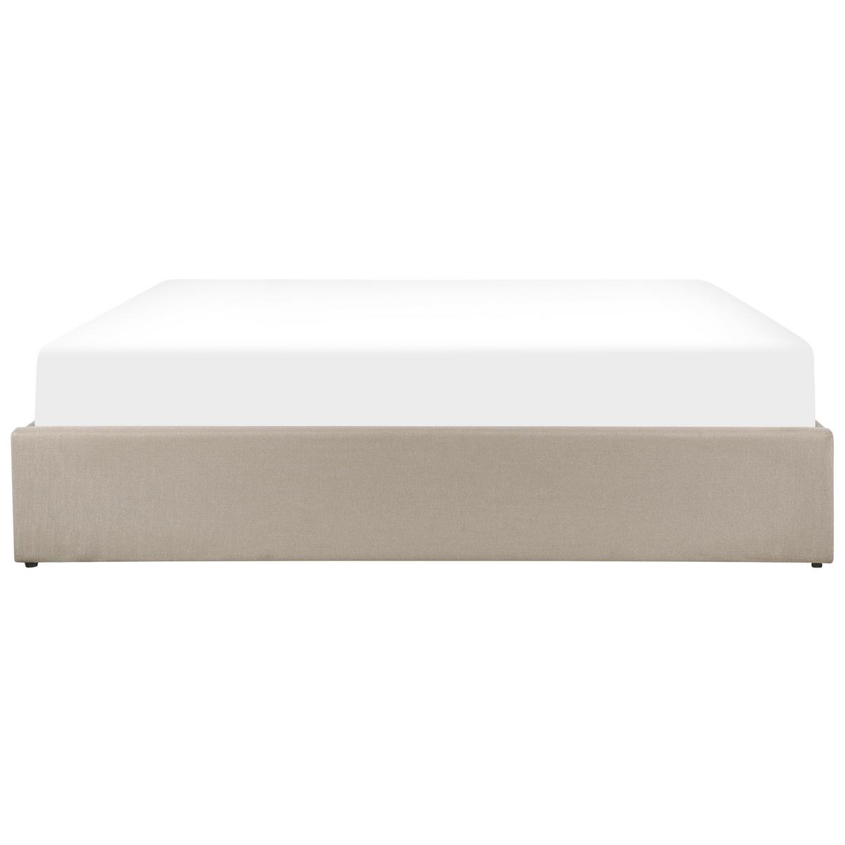 POLSTERBETT 180/200cm Beige Dinan - Beige, Holz/Textil (180/200cm) - Beliani