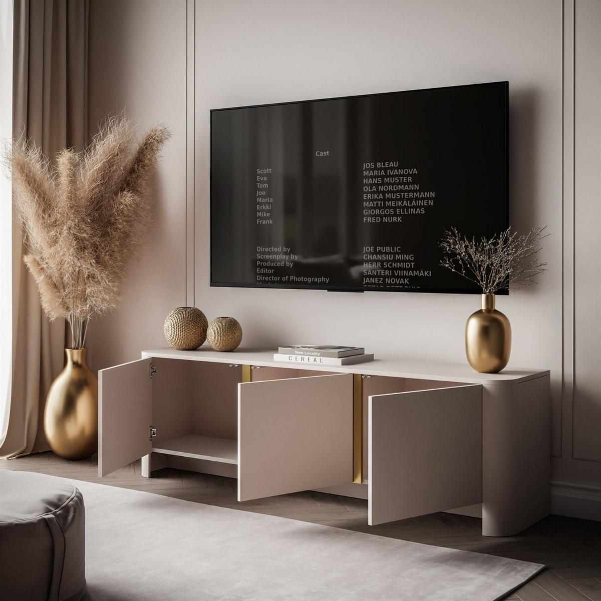 TV-SCHRANK DESTINY KASCHMIR, dreitürig - Kaschmir, Holzwerkstoff (168/52/39cm) - Lookway