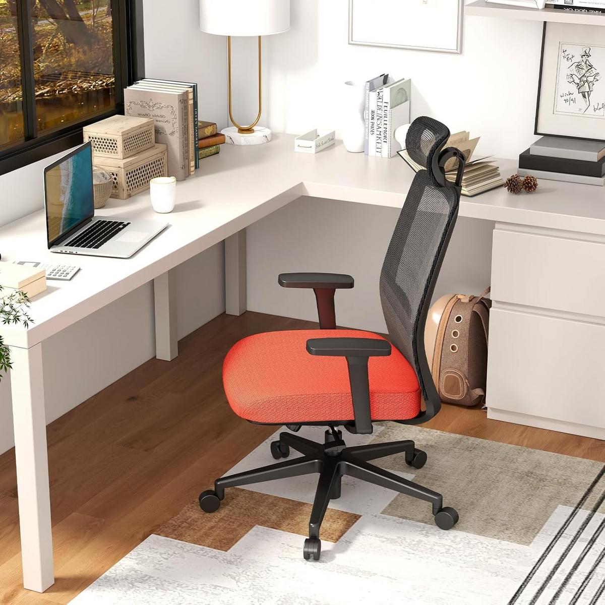 BÜROSTÜHL 126cm Schwarz - Schwarz, Metall (65/126/60cm) - COSTWAY