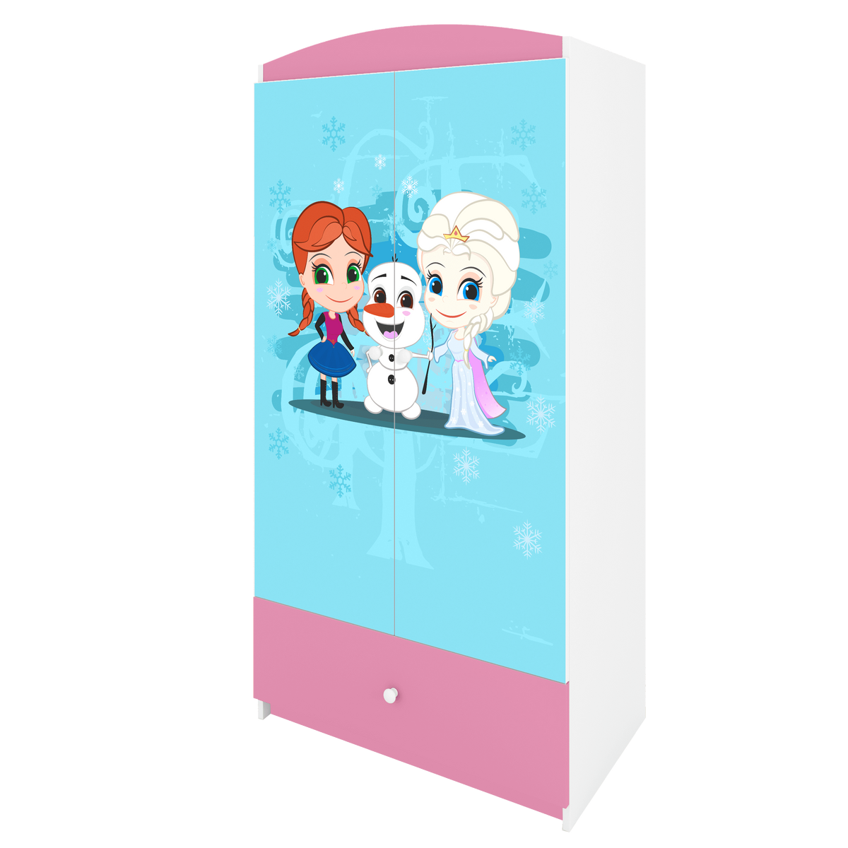 KINDERKLEIDERSCHRANK Winterschwestern - Hellrosa, Holzwerkstoff (90/175/52cm) - RAUMHIRSCH FURNITURE