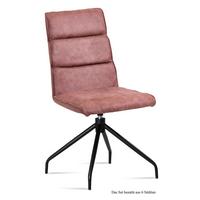 ESSZIMMERSTUHL drehbar (6er-Set) Domini 47x92x60 Schwarz/Rosewood - Dunkelrosa/Schwarz, Kunststoff (60/92/47cm) - 58aufmkessel