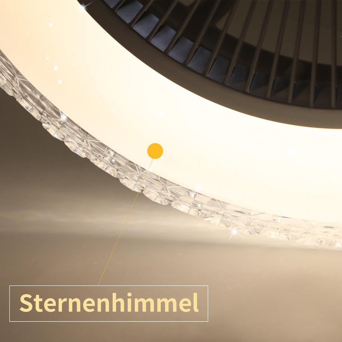 DECKENVENTILATOR Ernestine II 49/49/20cm - Weiß, Kunststoff (49/49/20cm) - Nettlife