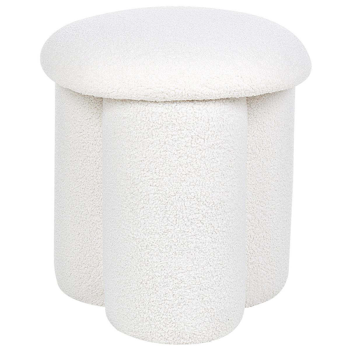 POUF Cremeweiß Carrington - Weiß, Textil (40/45/40cm) - Beliani