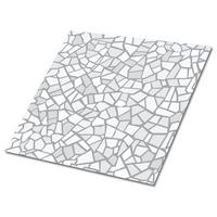 FLIESENAUFKLEBER 9 Stück 30x30 cm selbstklebend Graues Mosaik - Grau, Textil (30/1.6/30cm) - TULUP