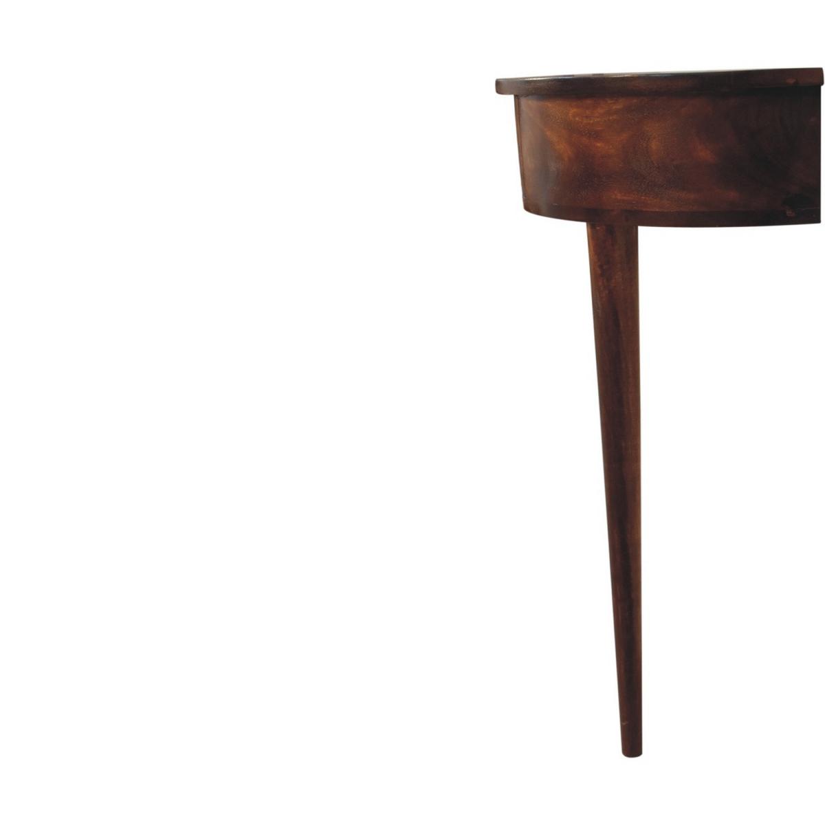 KONSOLE Rückwandfrei Montiert Kastanie, 1 Schublade, Dunkelbraun - Dunkelbraun/Messingfarben, Mangoholz/Holz (32/80/80cm) - Artisan Furniture