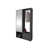 GARDEROBE Milo - Anthrazit/Schwarz, Holzwerkstoff/Kunststoff (100/190/33cm) - MIRJAN24