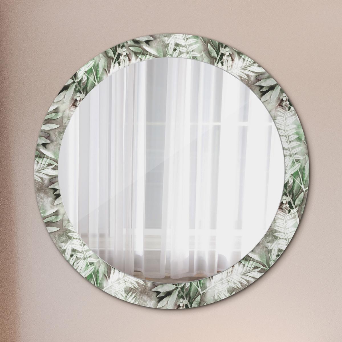 SPIEGEL Rund Ø 80 cm mit Aufdruck - Multicolor, Glas (80/80/0.4cm) - Wallfluent