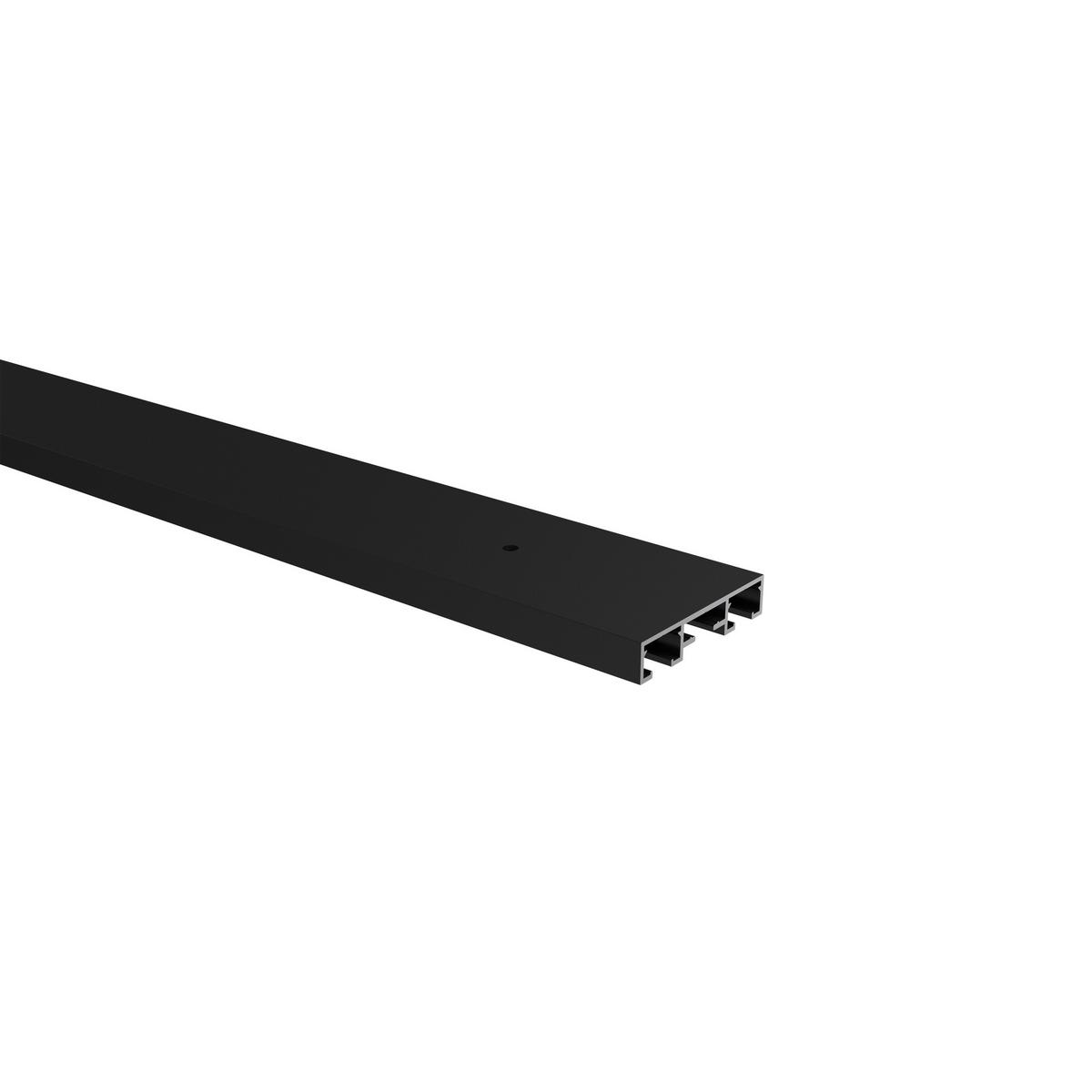 GARDINENSCHIENE / OBJEKTSCHIENE Primax 400 cm (geteilt in 2 x 200 cm), 2-läufig Schwarz - Schwarz, Metall (4.3/0.9/400cm) - INTERDECO