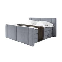 BOXSPRINGBETT mit Matratze H3/H4 - EVON KING Zanozek - 180x200 cm Grau - Grau, Holzwerkstoff (180/200cm) - ALTDECOR