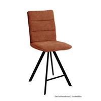 THEKENSTUHL (2er-Set) Deliane 47x109x60 Schwarz/Cognac - Cognac/Schwarz, Kunststoff (60/109/47cm) - 58aufmkessel