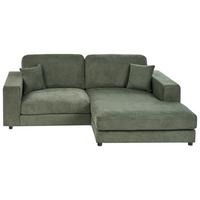 ECKSOFA 3-Sitzer Stoff Grün linksseitig Lofoten - Grün, Textil (250/185cm) - Beliani