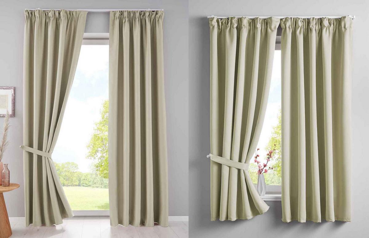 VORHANG »NewYork« HxB 245x140 cm Beige - Beige, Textil (140/245cm) - Gardinenbox