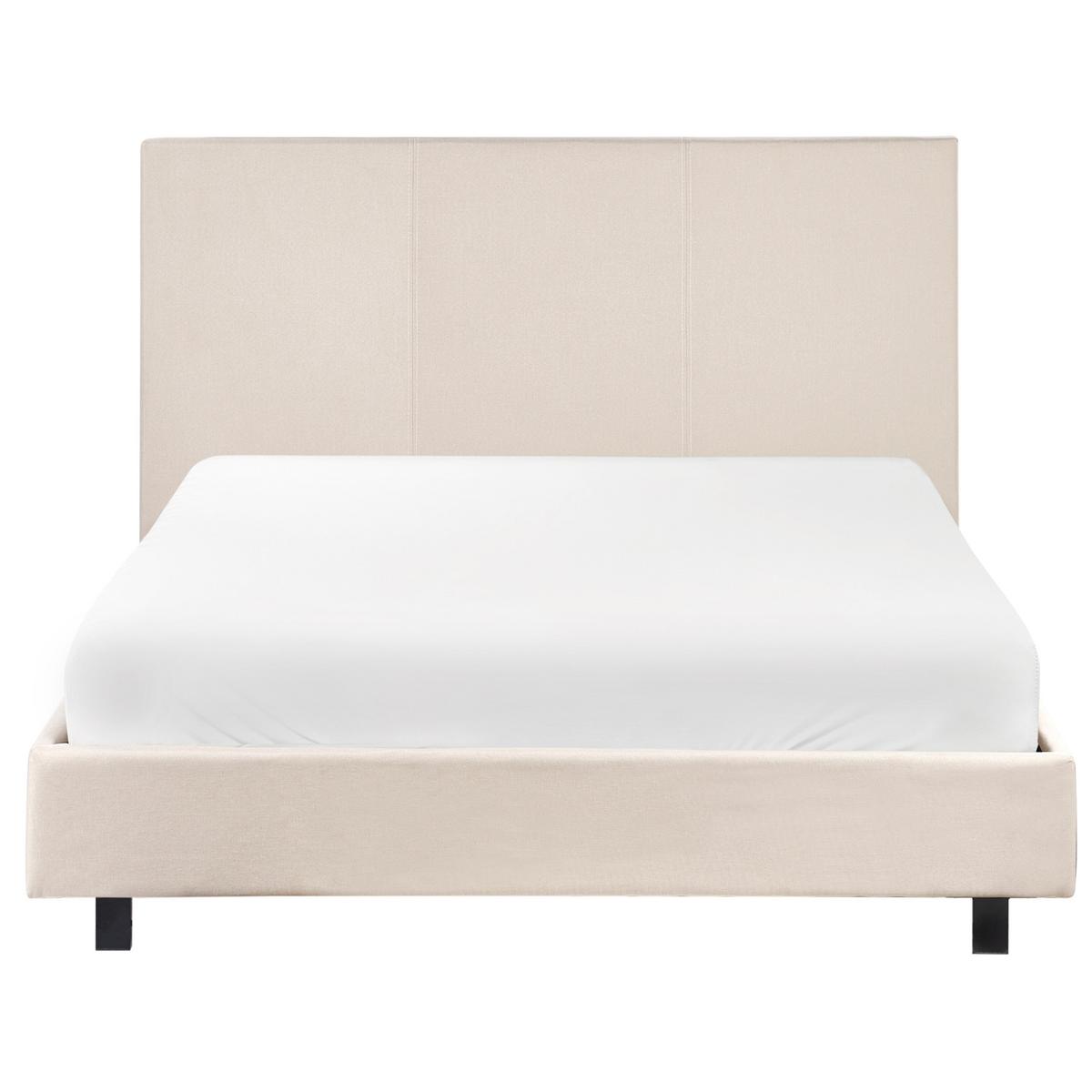 BETT mit Lattenrost 120/200 cm Stoff Beige Albi - Beige, Textil (120/200cm) - Beliani