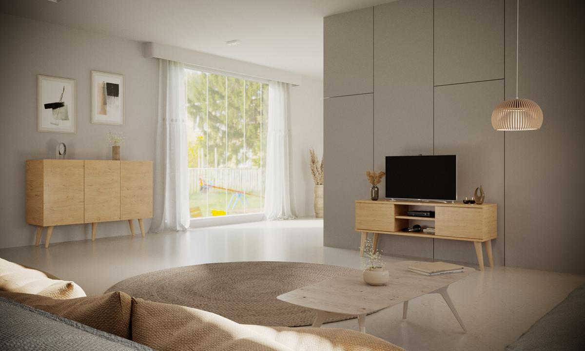 TV-MÖBEL Toronto Holz - Braun, Holzwerkstoff (160/55/35cm) - Petits-meubles