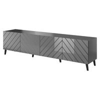 TV-LOWBOARD Abeto 200 - Graphitfarben/Schwarz, Holzwerkstoff/Kunststoff (200/52/42cm) - MIRJAN24